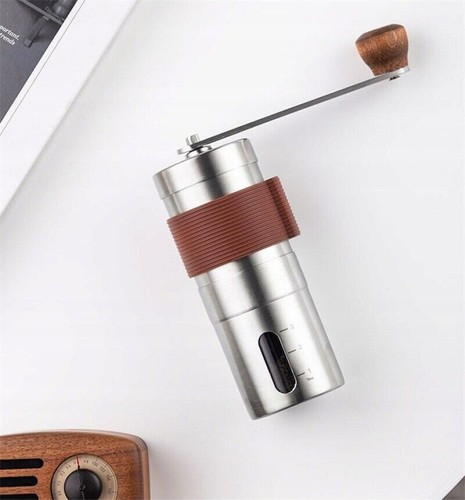 Kaffeemühle mit Keramikmahlwerk Handkaffeemühle Kaffee Mühle Manuell Edelstahl. - Bild 10 von 12
