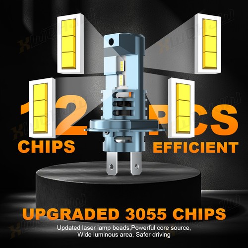 Pair 7inch Round LED Headlights H4 9003 Light Bulb for Chevy C10 C20 Pickup Nova - Bild 19 von 21