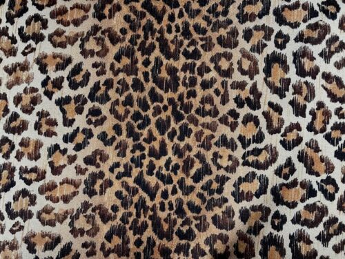Velvet Leopard Pantha Fabric BLACK TAN Fibre Naturelle Curtain Blind Upholstery - Picture 2 of 8