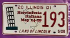 License Plate Plates Illinois collector event  2000 193 
