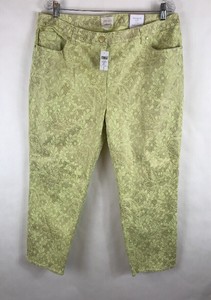 Chico-039-s-3-The-Ultimate-Fit-5-Pocket-Sateen-Skimmer-Vintage-Lace-Green-Yellow