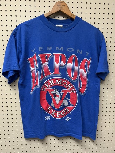 Vintage Vermont Expos Baseball Shirt Minor League Montreal Mens L Lake Monsters - Picture 1 of 10