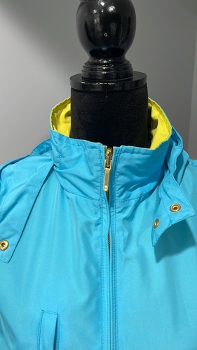 Women’s Chaps reversible vest blue and yellow size small Hooded - Picture 8 of 17