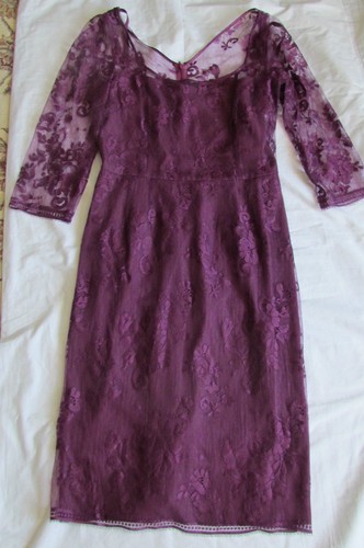Neu Dolce&Gabbana Runway lila/pflaume Spitze, Blumenmuster Kleid It 42, US 6-8, S-M - Bild 8 von 11
