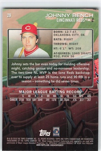 Johnny Bench Baseball Card MEGA SALE - You choose the card! - HOF - Picture 109 of 121