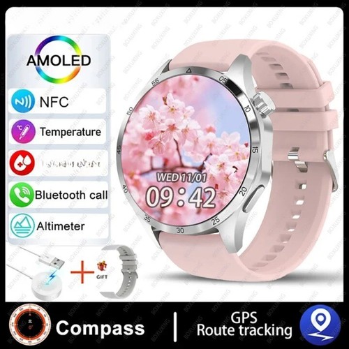 GT4 PRO Waterproof Smart Watch NFC GPS Tracker AMOLED Bluetooth Call Men Women, - Zdjęcie 27 z 31