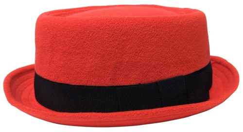WOOL BLEND PORKPIE PORK PIE FEDORA UPTURN SHORT BRIM HAT SIZE LARGE / XLARGE - Picture 6 of 69