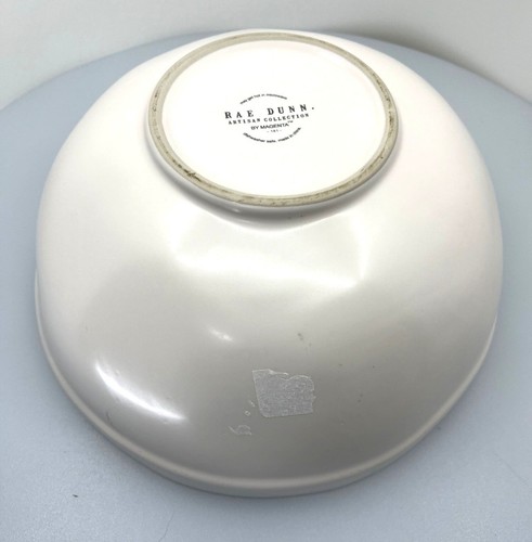 Große gesegnete gebrannte Orange & Weiß Rae Dunn Rührschüssel, 10" Durchmesser 4,5" tief - Bild 3 von 7