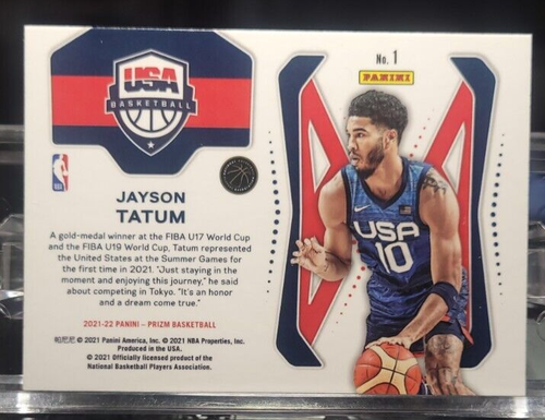 JAYSON TATUM 2021-22 Panini Prizm #1 USA Pallacanestro NBA Phoenix Suns - Foto 2 di 2