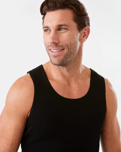 3 Pack Men’s Singlets – Scoop Neck, Sleeveless Tanks with Side Seams - Picture 3 of 35