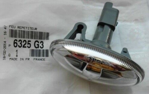 Clignotant Feux Répétiteur Lampe Pour Citroen Peugeot 6325G3 Gauche/Droite - Foto 1 di 1