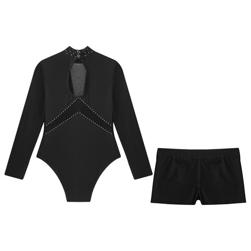 Niños Niñas Gimnasia Brillante Conjunto Camiseta sin Mangas Leotardo Latino Niños Moderno Malla - Imagen 10 de 67