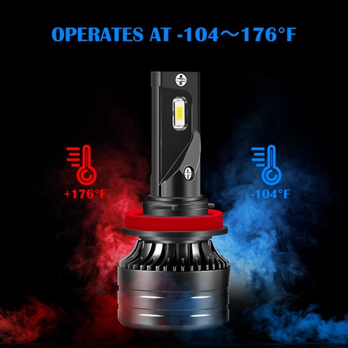 Kit de conversión de bombillas de haz bajo H11 H9 LED 6000K blanco cristal 2 piezas - Imagen 6 de 8