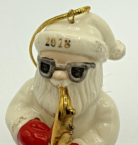 Lenox Anual Santa-Christmas Ornamento Saxofón y Sombras Solo Santa 4” 2018 - Imagen 3 de 12