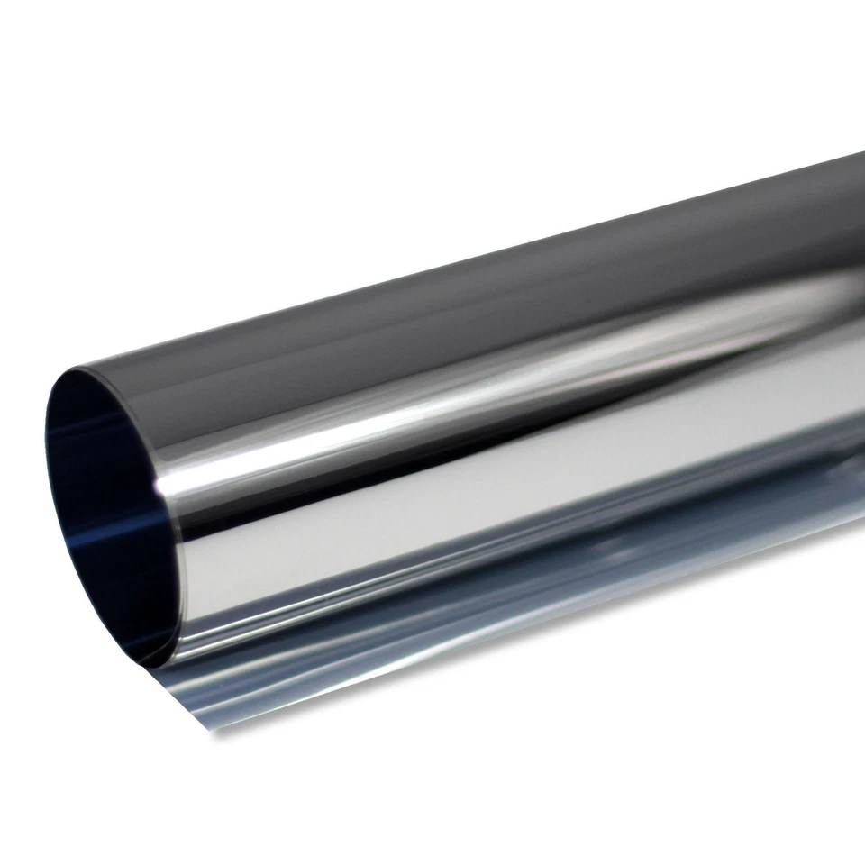 9,18€/m² Fensterfolie Spiegelfolie Silber FOLIE Sonnenschutzfolie UV Sichtschutz - Bild 2 von 2