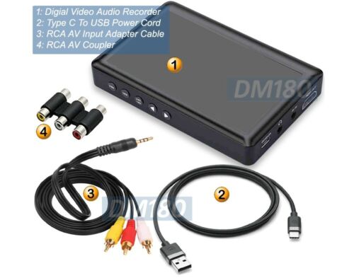 Premium lettore registratore AV RCA portatile 4,3" schermo 1080P uscita ingresso scheda TF USB - Foto 9 di 9