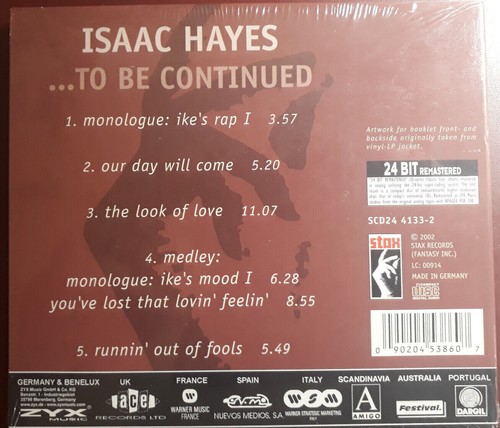 ISAAC HAYES-*...TO BE CONTINUED* CD BRAND NEW STILL SEALED NUOVO SIGILLATO RARE - Picture 2 of 2