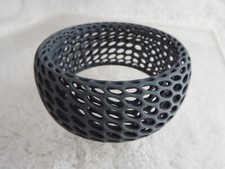 Gray Perforated Plastic Bangle Bracelet A63 