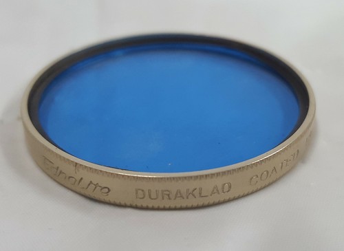 Ednalite Metal Lens Filter Duraklad Coated USA 80c (Clear Flash) Chrome Blue   - Picture 1 of 4