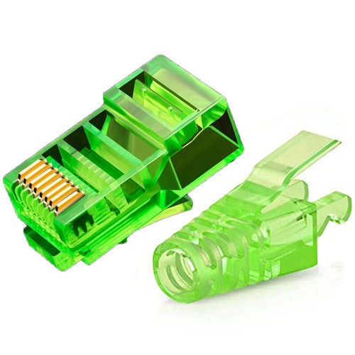 Connecteurs de passage ZoeRax 100 pièces RJ45 Cat6 et bottes de déformation 100 pièces - Photo 8/10