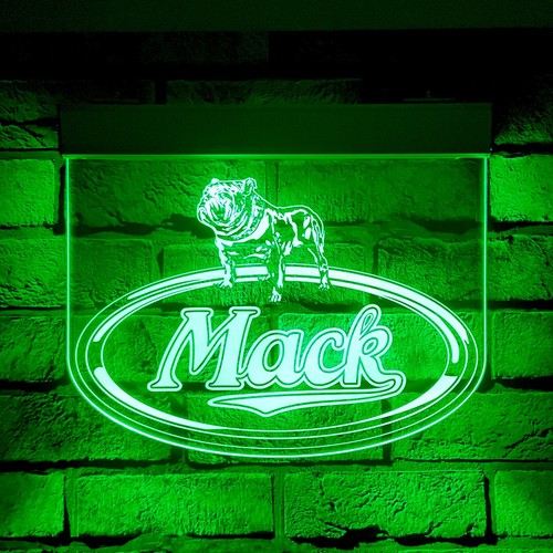 Mack Truck Bulldog Logo RGB LED Acrylic Sign | Led Bar Sign | Rgb Led Sign - Picture 3 of 10