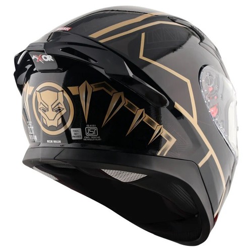 Casco completo de motocicleta AXOR “Apex Marvel Black Panther” certificado ECE & DOT - Imagen 18 de 21