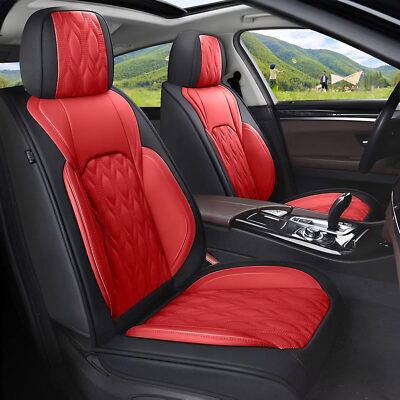 Car Front Row 2-Seat Covers Faux Leather Cushion For Volkswagen ID.4 2021-2024