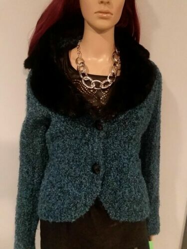 Nine West 100% Wool Riding Cap with Faux Fur Pom | eBay display picture 3