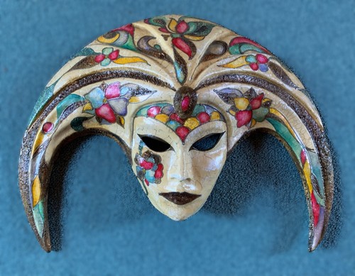 Venetian mask, papier mache, hand painted signed by artist 2006. - Picture 15 of 17
