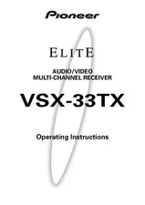 Pioneer VSX-33TX Receiver Owners Manual