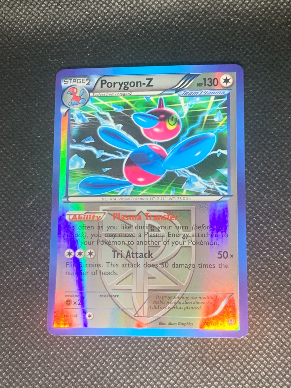 Porygon-Z 74/101 Reverse Holo - Plasma Blast Pokemon Card - NM