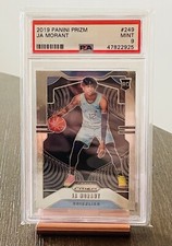JA MORANT GRIZZLIES 2019 PANINI PRIZM #249 RC ROOKIE PSA 9 MINT 🔥🔥🔥