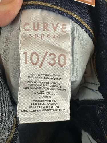 Curve Appeal Shaping System Size 10 /30High Rise Stretch Skinny London Jeggings - Picture 11 of 11