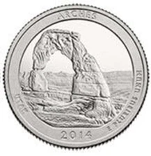 2014 P Arches National Park Quarter - Brilliant Uncirculated - ATB