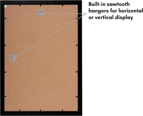Americanflat 13x19 Picture Frame in Black - Composite Wood with Shatter - Picture 5 of 11