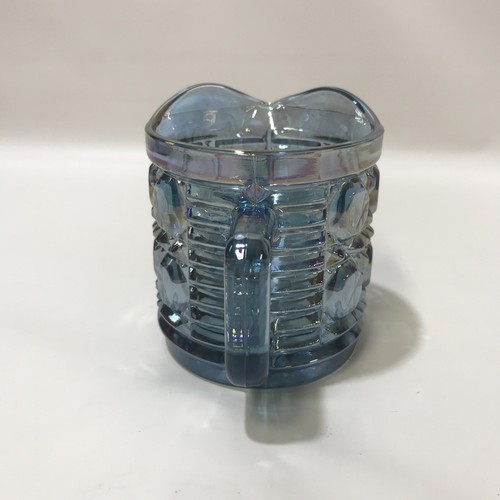 Vintage Indiana Glass Blue Iridescent Color Carnival Glass One Cup Creamer - Picture 5 of 7
