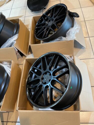 22" BLAQUE DIAMOND BD-27 SATIN BLK W/ BLK CHROME LIP 19-24 BMW X5 & 20-24 BMW X6 - Picture 8 of 9