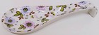 Paradise Spoon Rest 22cm Medium Porcelain Blue & Pink Daisy & Mica Silver Floral