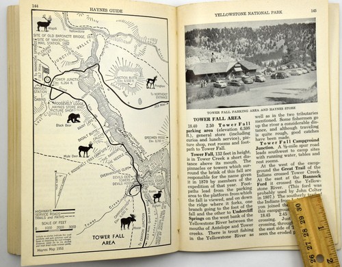 Antique Guide Book "Haynes Yellowstone National Park Guide" MAP & PICS 1951 - Picture 11 of 13
