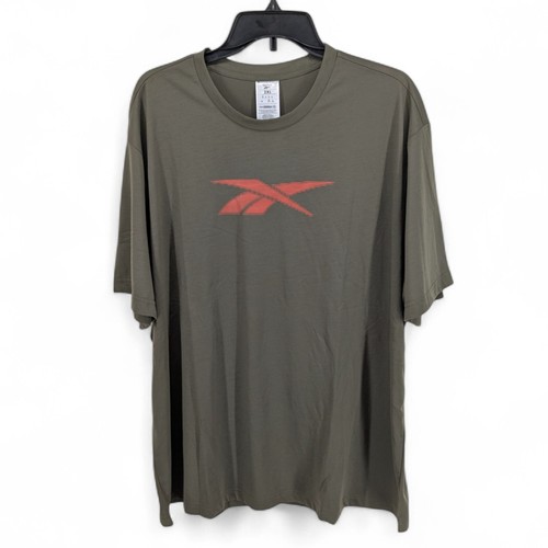 Reebok Herren Vector Logo Performance Graphic T-Shirt Classic Fit Army Green XXL - Bild 2 von 5