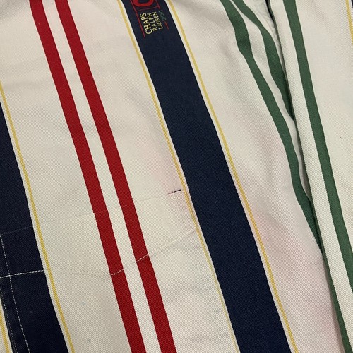 Vintage Chaps Ralph Lauren Shirt Striped Mens XL Relaxed Fit Long Sleeve Cotton - Picture 5 of 14