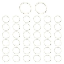 50PCS 32mm Alloy Key Rings Fashionable Key Accessory Alloy Texture for Keychain