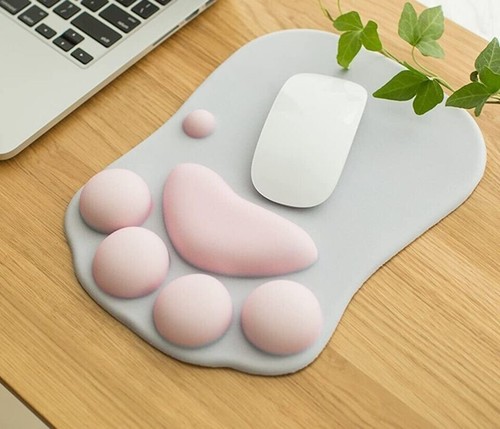 Katze Pfote Mauspad mit Handgelenkstütze weiches Gel Handgelenkauflage Pad süßes Kissen Mousepad - Bild 8 von 14