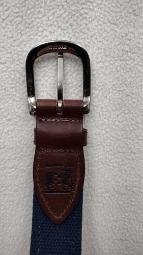 The Belted Cow Co. Canvas/Leather Pink With Blue Whale Belt, Size 28/70, EUC - Picture 6 of 9