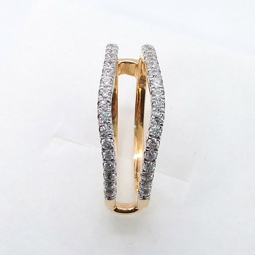1/4 kt Verstärker Moissanit Ehering Ring Schutz 14 K vergoldet Silber - Bild 5 von 12
