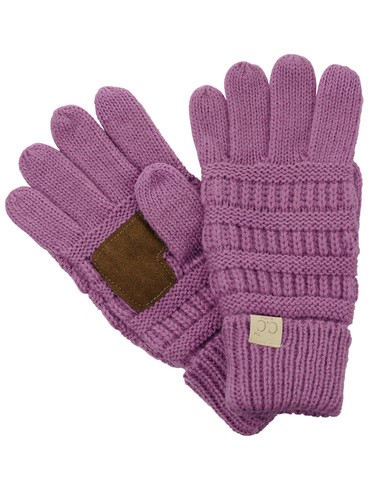 C.C. Kids' Children's Cable Knit Warm Anti-Slip Touchscreen Texting CC Gloves - Picture 45 of 60