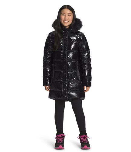 The North Face Girls North Down 600 Fill Long Parka Black Coat Size XL (14 / 16) - Picture 2 of 17
