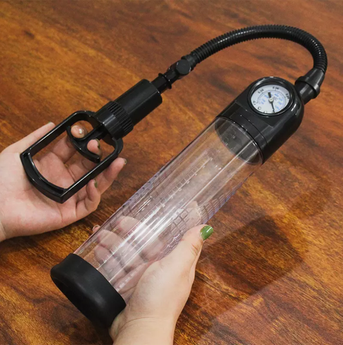 Penis Pump Large Penis Extender Pump Vacuum Suction Enlarger Gauge Adult Male AU - Picture 4 of 23