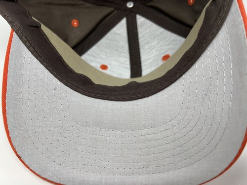 Cleveland Browns braune Baseballkappe Mütze Helm orange Logo & Bill Twill Snapback NFL - Bild 8 von 11
