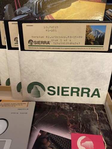 Silpheed Sierra gioco d'azione online 3,5"" e 5,25"" floppy 1989 v2.3 IBM/DOS retrò - Foto 2 di 5